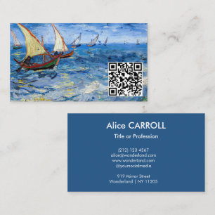 Carte De Visite Van Gogh - La mer à Saintes-Maries - Code QR