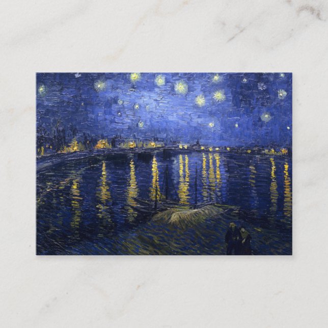 Carte De Visite Van Gogh : Nuit étoilée au-dessus du Rhône (Devant)