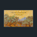 Carte De Visite Van Gogh Olive Trees Soleil Jaune Ciel<br><div class="desc">Vincent Van Gogh Olive Trees with Yellow Sky and Sun - Ce célèbre tableau impressionniste de Van Gogh présente des oliviers au soleil et au ciel jaunes.</div>