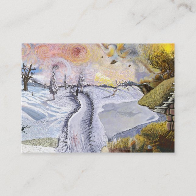 Carte De Visite Van Gogh : Paysage d'hiver (Devant)