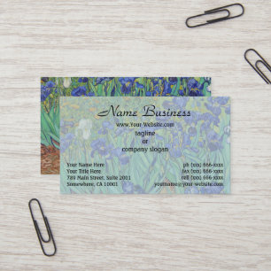 Carte De Visite Van Gogh Peinture classique Irises Floral Botaniqu