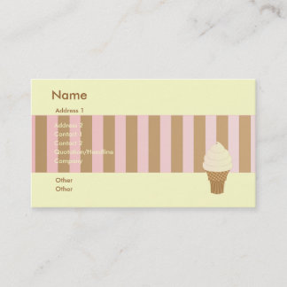 Carte De Visite Vanilla Soft Sert
