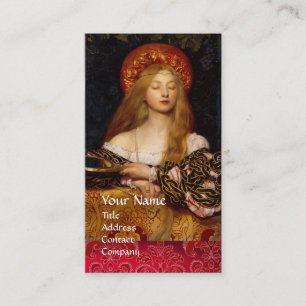 Carte De Visite VANITÉ BEAUTÉ-MODE COSTUME DESIGNER Red Damask