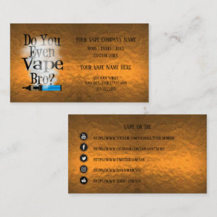 Carte De Visite VAPE Vape Bro Copper Business Social Media