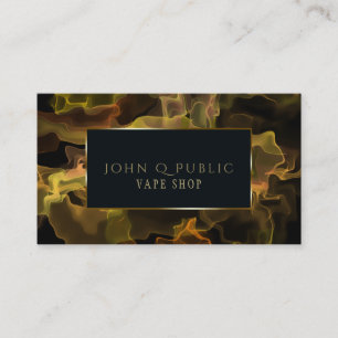 Carte De Visite Vapeur en or Blacklight pour Vape Shops