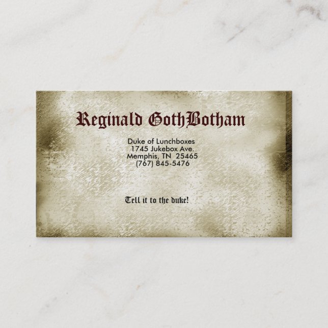 Carte De Visite Vapeur Punked (Devant)