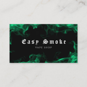 Carte De Visite Vapeur Vape Panache de Fumée Noir & Blanc