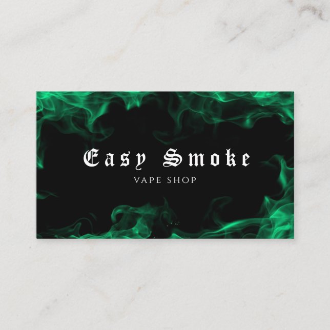 Carte De Visite Vapor Vape Plume of Smoke Black & White (Devant)