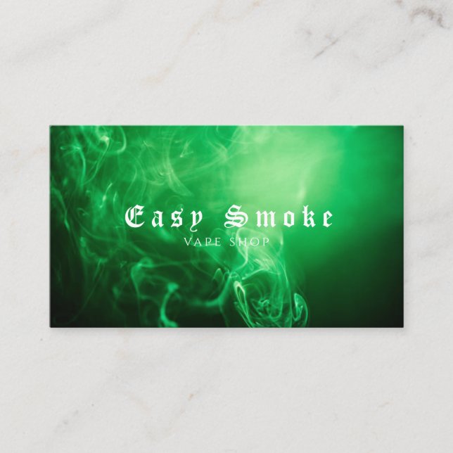 Carte De Visite Vapor Vape Plume of Smoke Black & White (Devant)