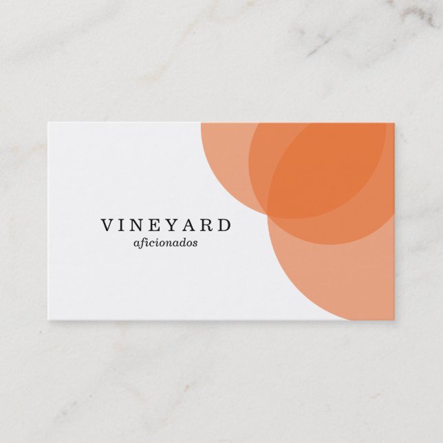 Carte De Visite Variation de chevauchement orange 2 (Devant)