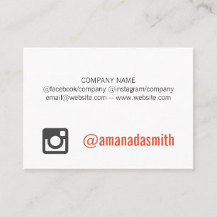 Carte De Visite Variation minimaliste des médias sociaux professio