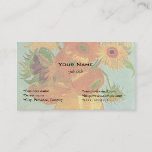 Carte De Visite Vase avec douze tournesols, Vincent van Gogh.