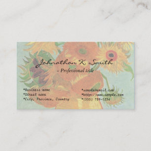 Carte De Visite Vase avec douze tournesols, Vincent van Gogh.