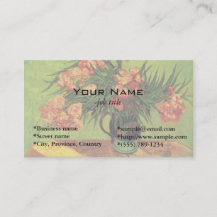 Carte De Visite Vase de la vie morte avec des landes et des livres