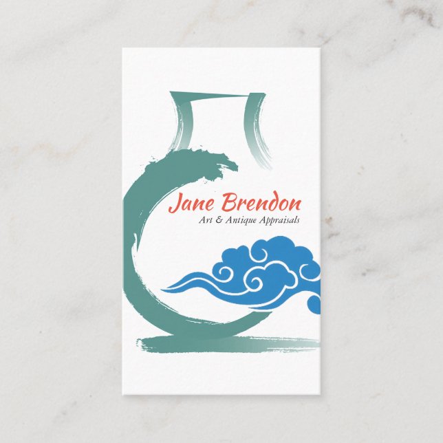 Carte De Visite Vase et priseur orientaux d'antiquités d'art de (Devant)