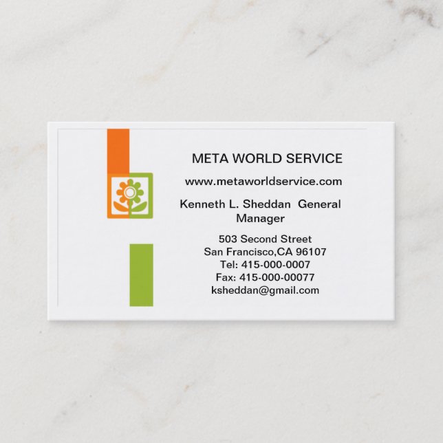 Carte De Visite VCard QR-CODE (Devant)