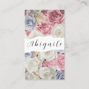 Carte De Visite Vecteur de fleur de plumes Bus Vintage sans joint