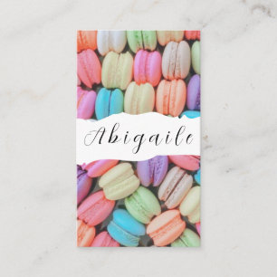 Carte De Visite Vecteur de macarons vintage sans couture pour entr