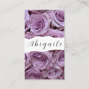 Carte De Visite Vecteur de plumes Roses vintage sans couture