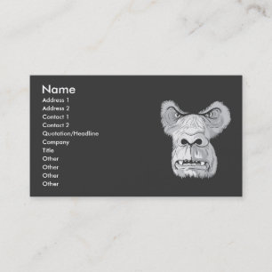 Carte De Visite vecteur de visage de gorille