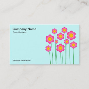 Carte De Visite Vector Flowers III - Bleu Glacé