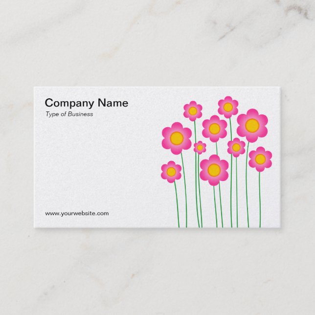 Carte De Visite Vector Flowers III - (Platine) (Devant)