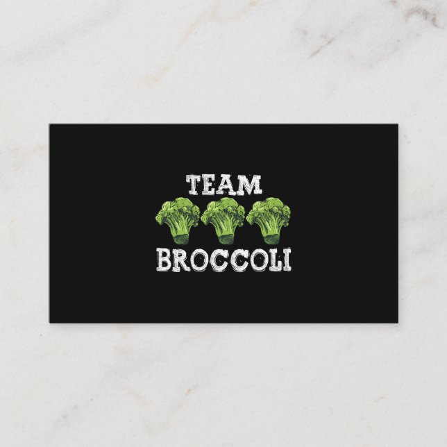 Carte De Visite Vegan Team Broccoli Love Vegetarian Pla (Devant)