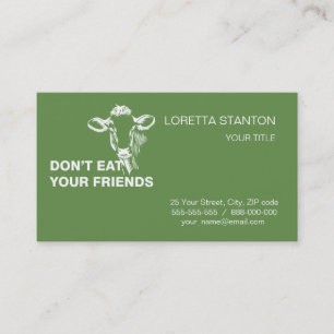 Carte De Visite Veganisme
