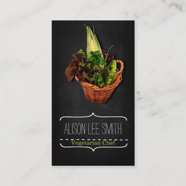 Carte De Visite Végèteraient Chef/Catering/cook service (Devant)