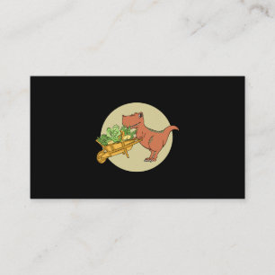 Carte De Visite Veggiesaurus Fier Vegetarian Dinosaure végétarien