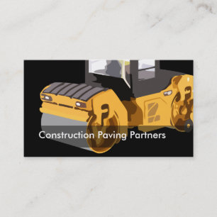 Carte De Visite Véhicule à rouleaux de pavage de construction