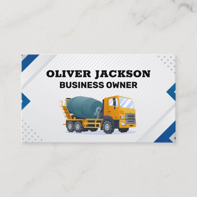 Carte De Visite Véhicule de construction | Promotion immobilière (Devant)