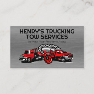 Carte De Visite Véhicules de camion de remorque   Services de récu