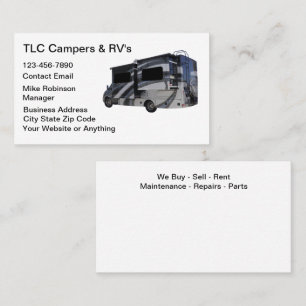 Carte De Visite Véhicules de loisirs et camping-cars
