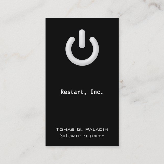 Carte De Visite Veille (bouton Activé/Désactivé) (Devant)