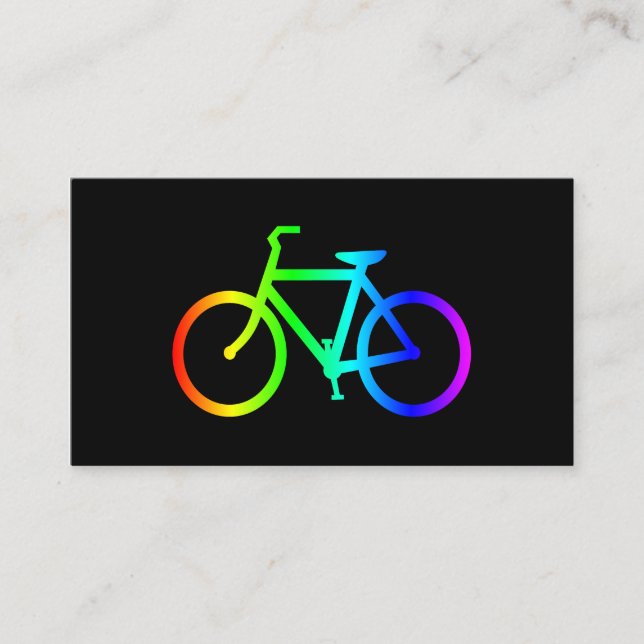 Carte De Visite Vélo arc-en-ciel ombré brillant (Devant)