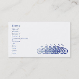 Carte De Visite Vélo bleu - affaires