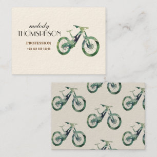 Carte De Visite Vélo de descente Sport extrême Offroad Art aquarel