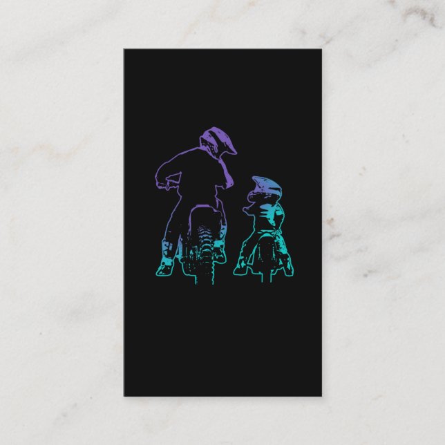 Carte De Visite Vélo Dirt papa et motocross Son (Devant)