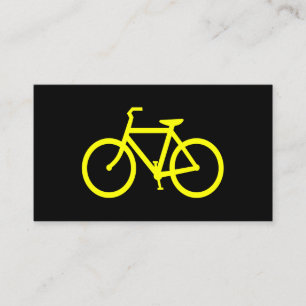 Carte De Visite Vélo jaune