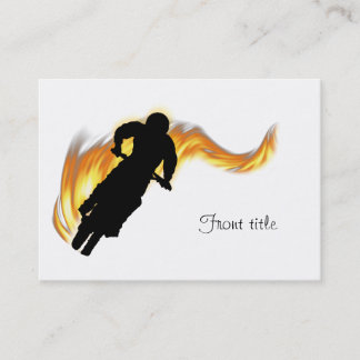 Carte De Visite Vélo Off Road Dirt avec flammes