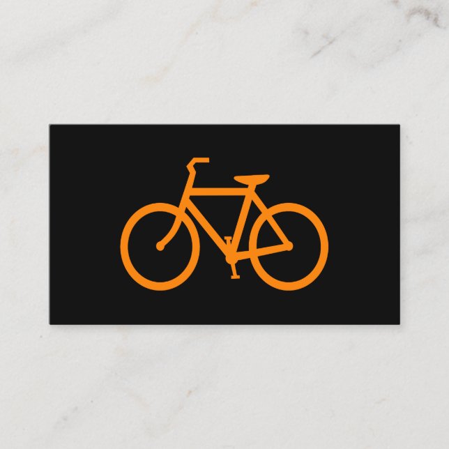 Carte De Visite Vélo Orange (Devant)