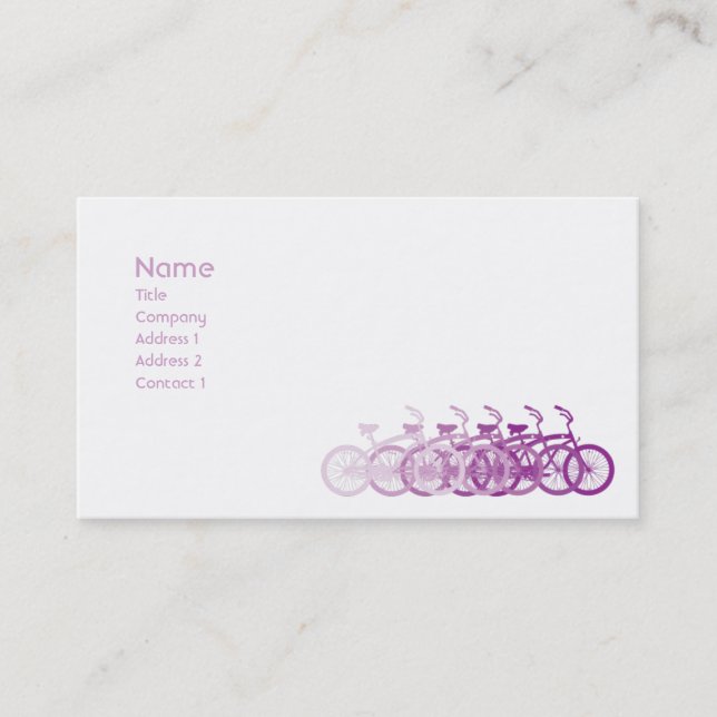 Carte De Visite Vélo pourpre - classique (Devant)
