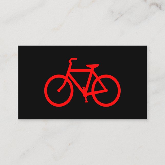 Carte De Visite Vélo Rouge (Devant)
