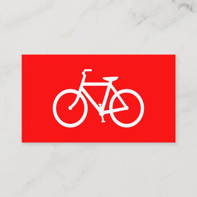 Carte De Visite Vélo rouge et blanc (Devant)