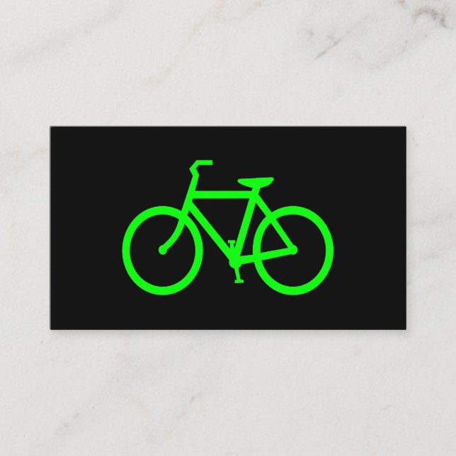 Carte De Visite Vélo Vert Citron (Devant)
