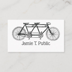 Carte De Visite Vélo vintage construit pour deux / Vélo tandem