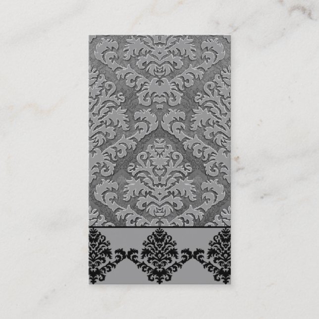Carte De Visite Velours de coupe de damassé, DOUBLE DAMASSÉ (Devant)