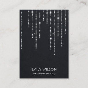 CARTE DE VISITE VELVET BLACK STRING LIGHTS STUD EARRING AFFICHAGE