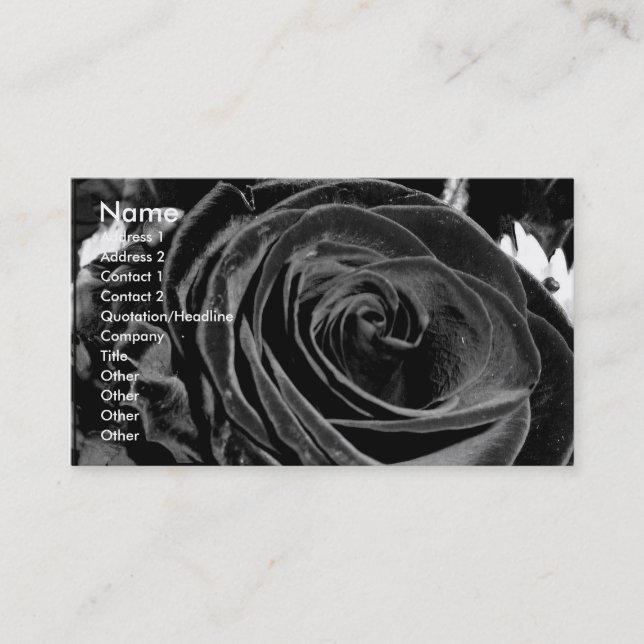 carte de visite Velvet Rose (Devant)
